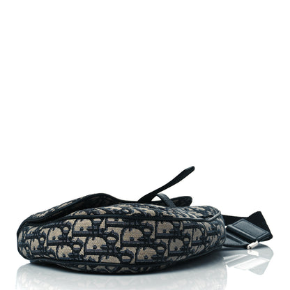 Christian Dior Oblique Mens Saddle Bag Blue 3 of 10