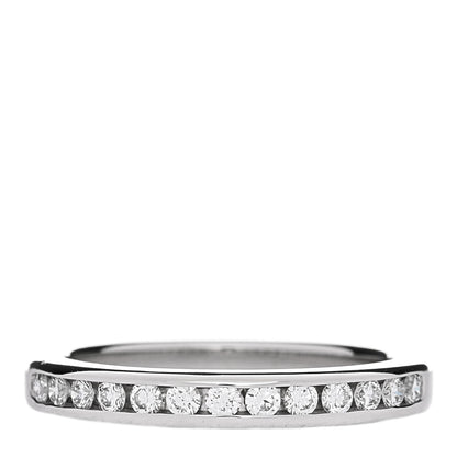Tiffany Platinum Diamond 2.5mm Half Circle Wedding Band Ring 48 4.5 1 of 5