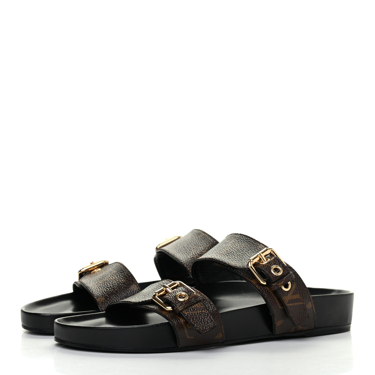 Monogram Bom Dia Mule Sandals 39 Black