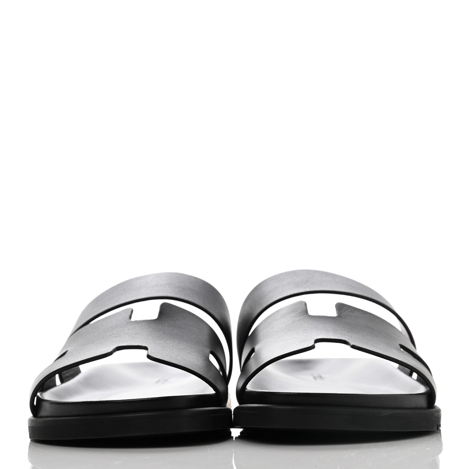 Hermes Calfskin Mens Ankara Sandals 42 Black 2 of 8