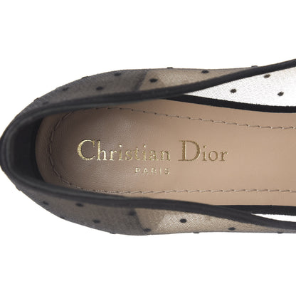 Christian Dior Mesh Plumetis Suede Baby-D Ballet Pumps 41.5 Black 6 of 9