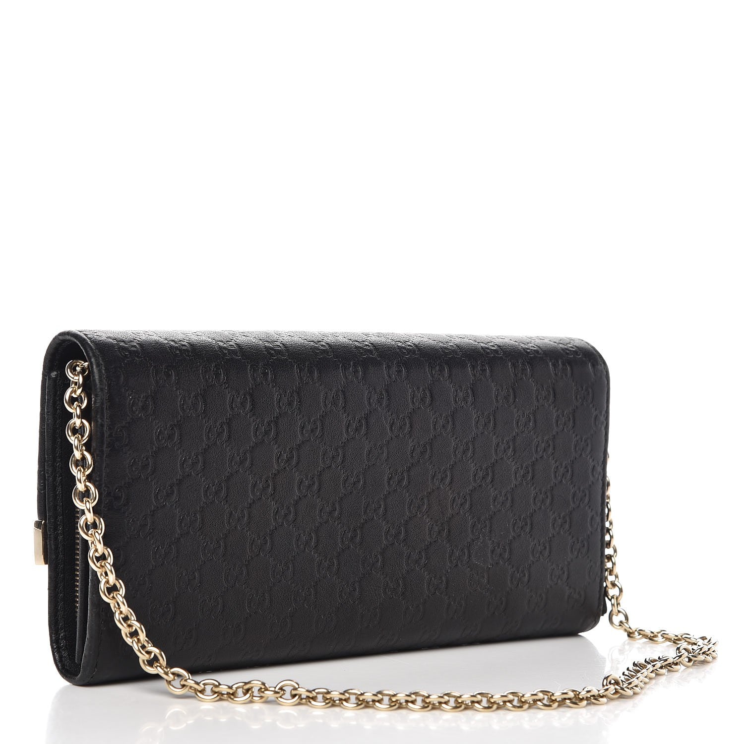 Gucci Soft Microguccissima Dice Chain Wallet Black 3 of 7