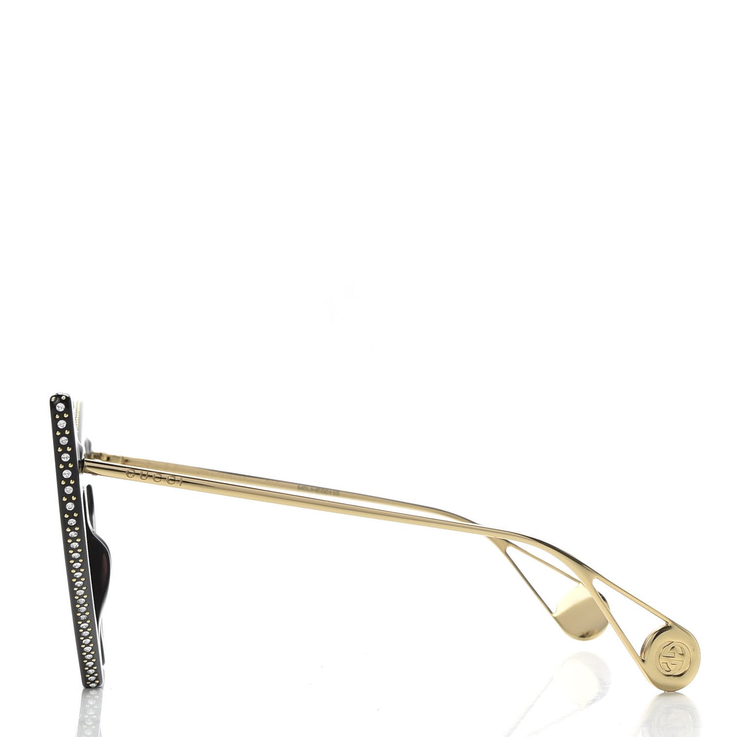 Acetate Crystal Geometric Sunglasses GG0430S Black