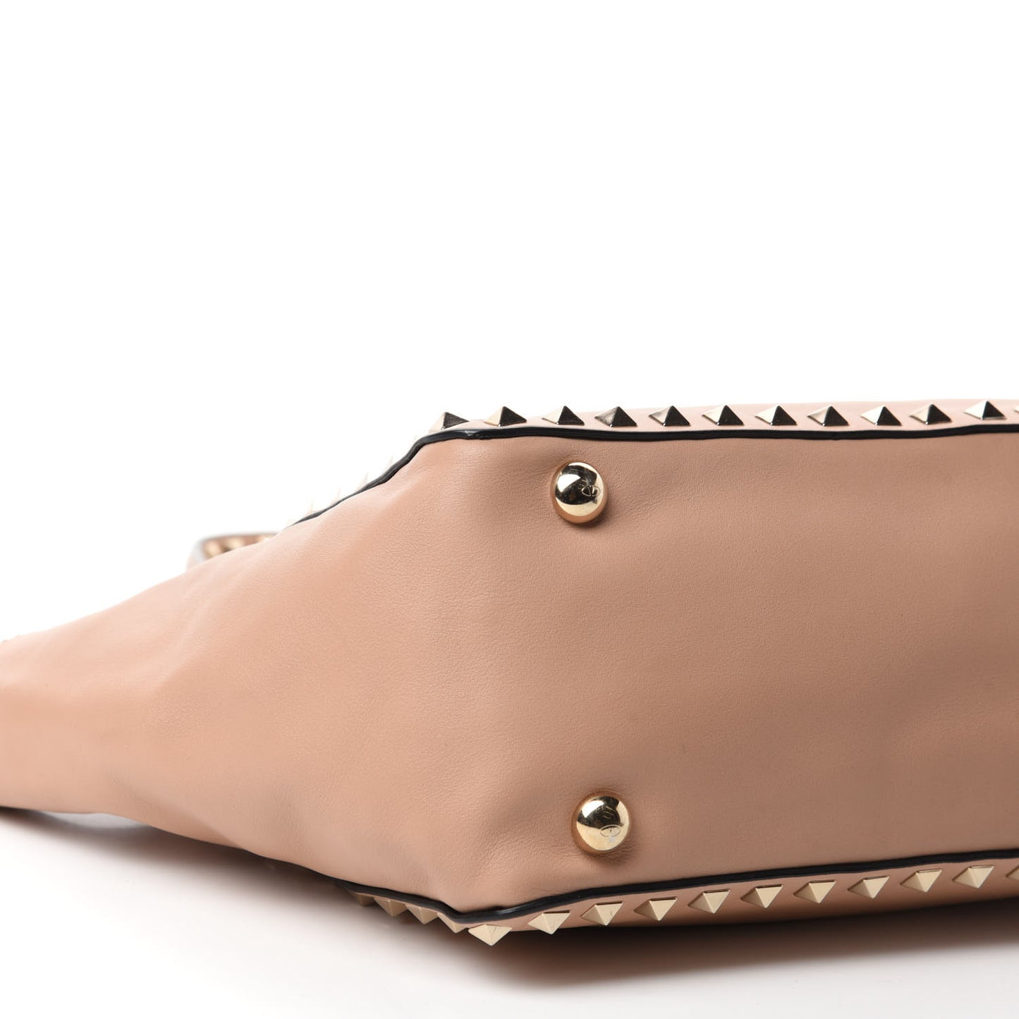 Vitello Small Rockstud Tote Skin Sorbet