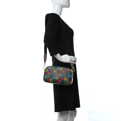 Gucci GG Supreme Monogram Psychedelic Shoulder Bag Black Multicolor Sugar Pink 2 of 9
