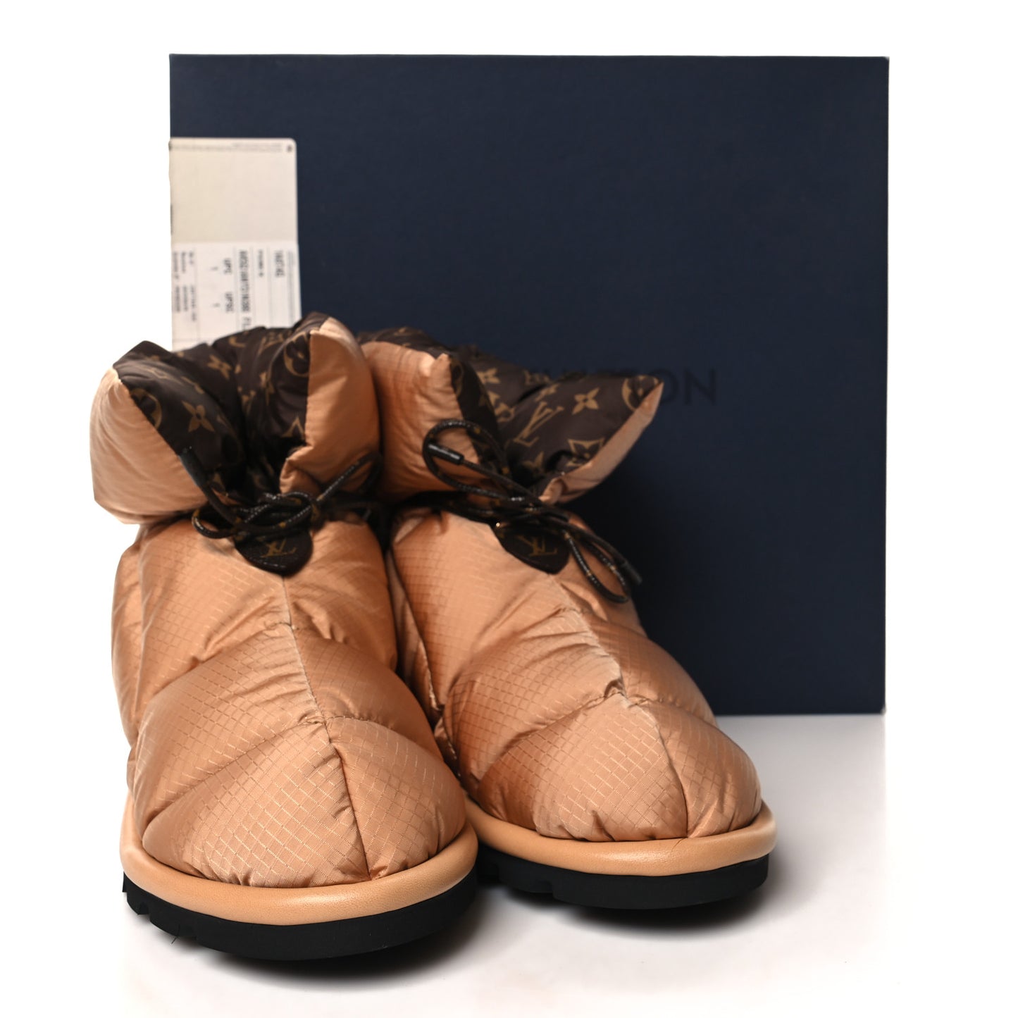 Nylon Monogram Pillow Comfort Ankle Boot 40 Beige