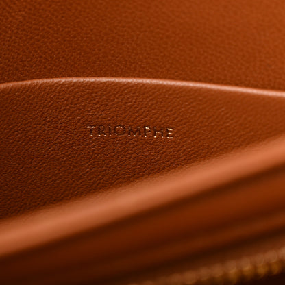 Celine Calfskin Triomphe Canvas Teen Triomphe Bag Tan 7 of 11