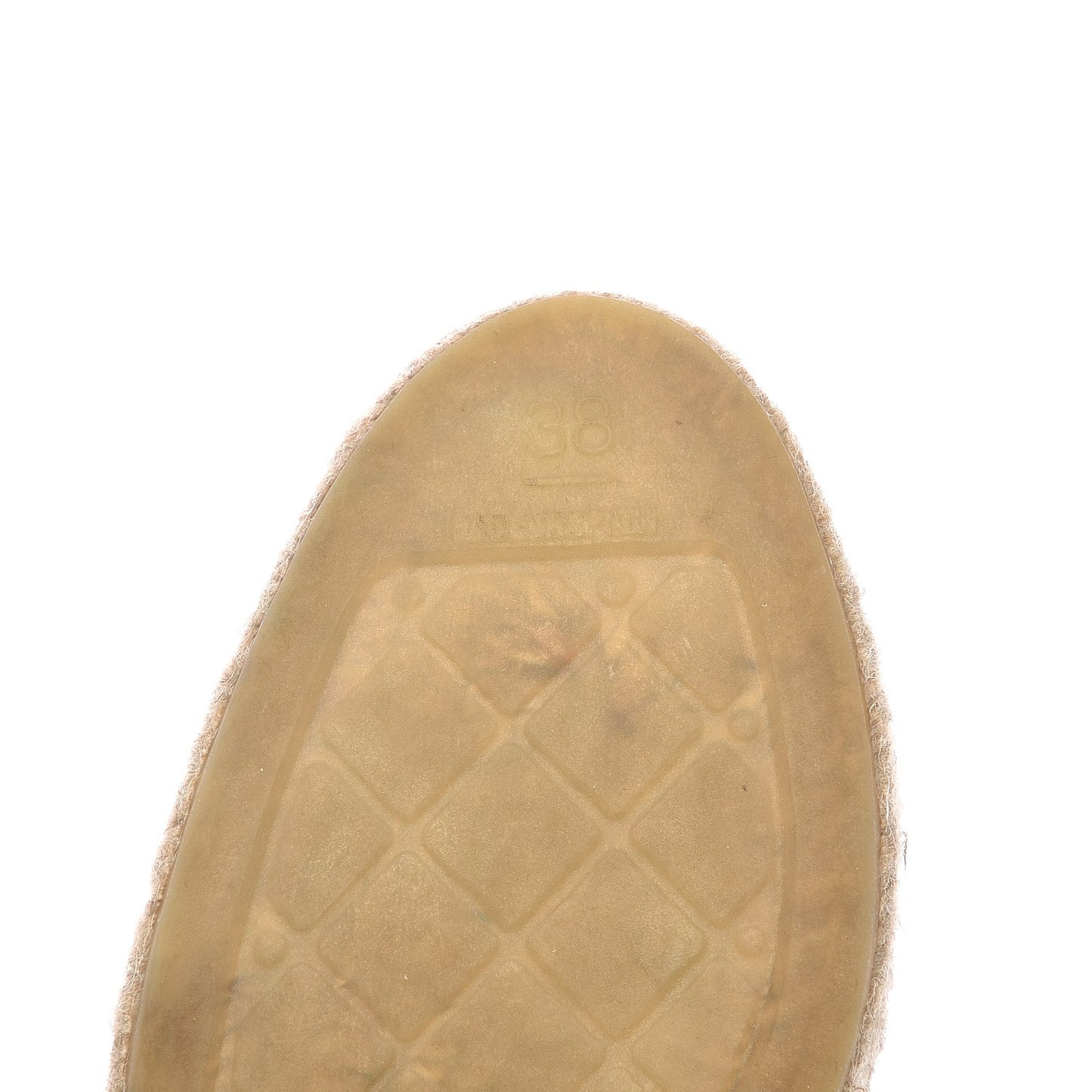 Lambskin CC Espadrilles 38 Beige Black
