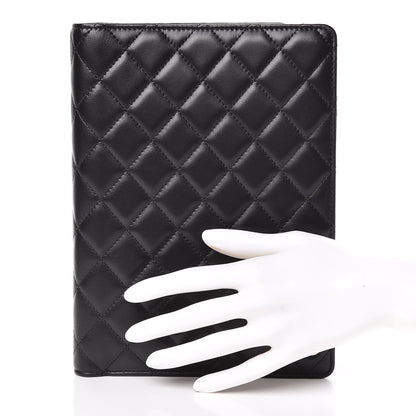 Chanel Lambskin Quilted Large Agenda Cover Black 2 of 12