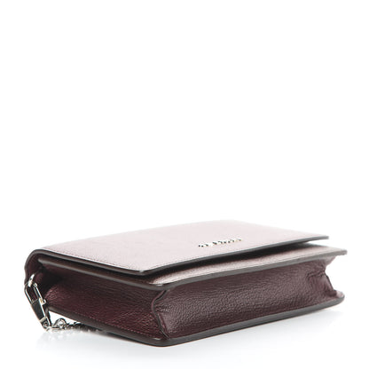 Givenchy Metallic Sugar Goatskin Pandora Chain Wallet Bordeaux 4 of 15
