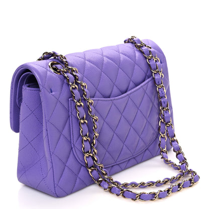 Chanel Caviar Quilted Small Double Flap Purple 3 of 10