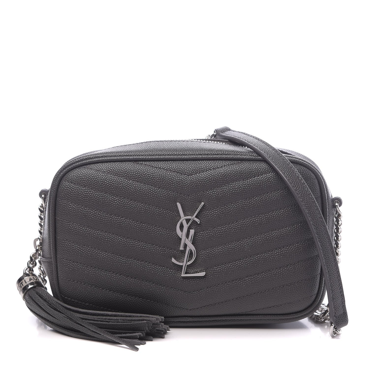 Saint Laurent Grain De Poudre Matelasse Monogram Mini Lou Camera Bag Asphalt 1 of 11