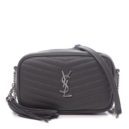 Saint Laurent Grain De Poudre Matelasse Monogram Mini Lou Camera Bag Asphalt 1 of 11