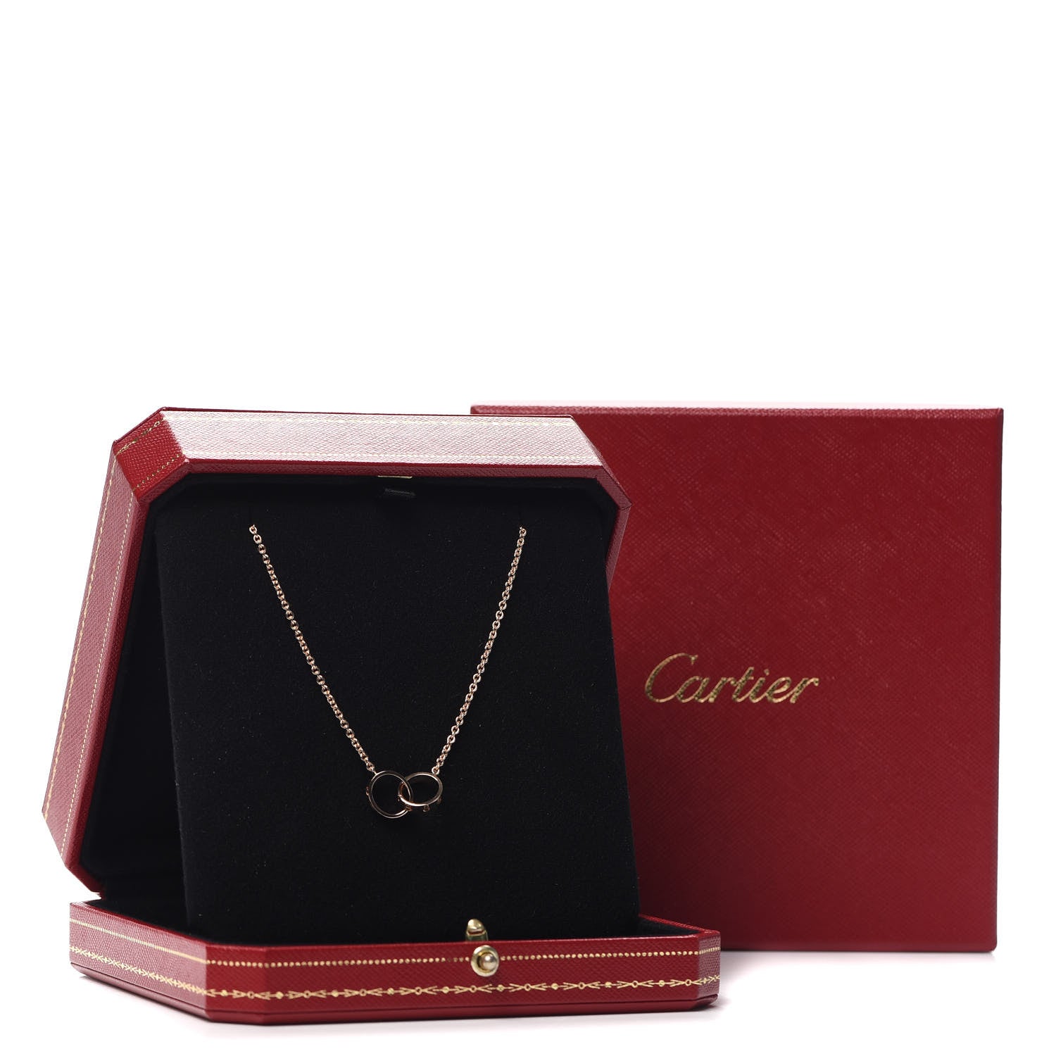 Cartier 18K Pink Gold Interlocking LOVE Necklace 8 of 8