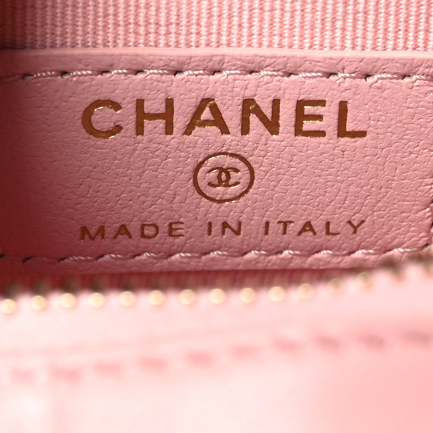 Chanel Lambskin Quilted CC In Love Heart Coin Bag Charm Light Pink