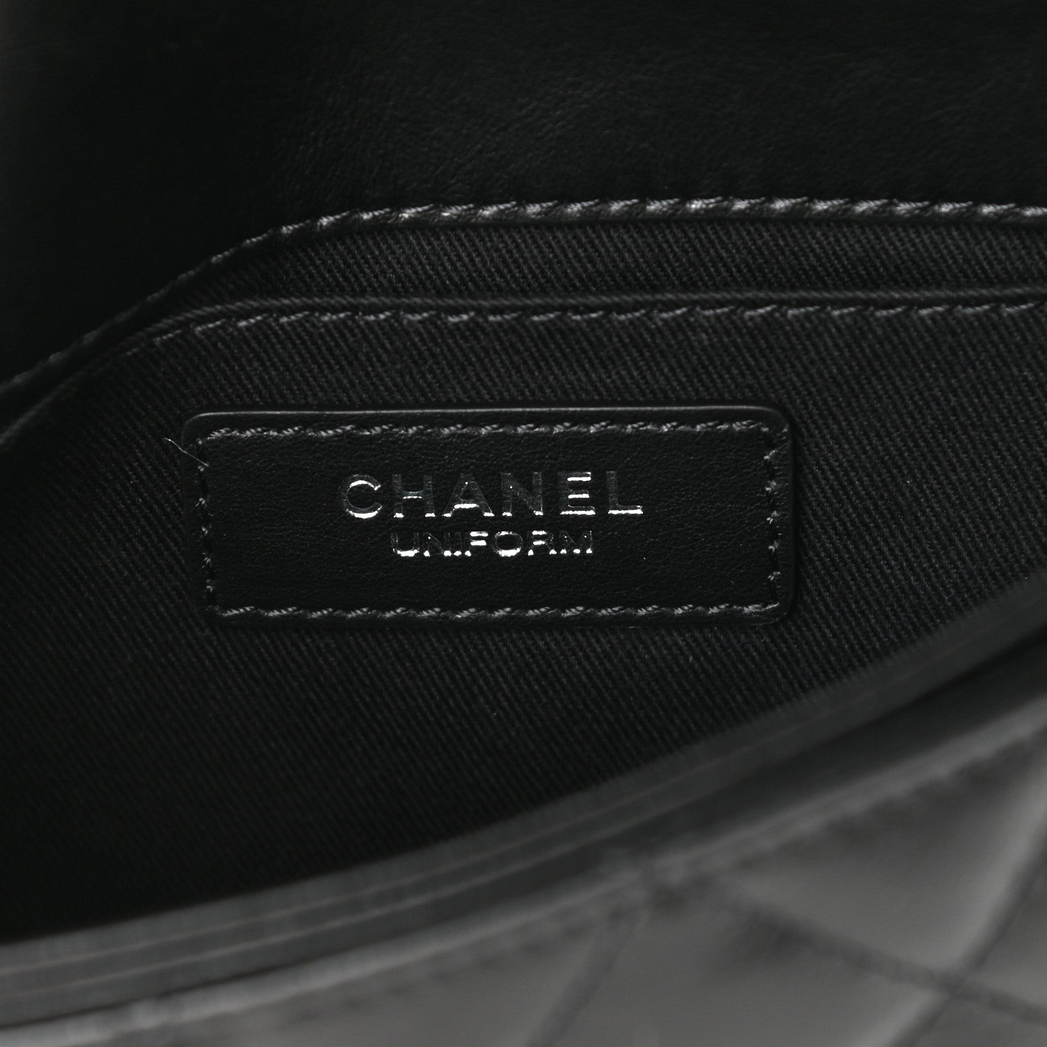 Chanel Calfskin Quilted CC Uniform Flap Belt Bag Black 6 of 11