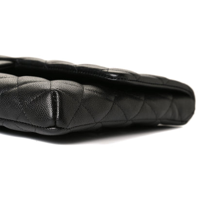 Chanel Caviar Quilted Flap Clutch Black 18 of 20