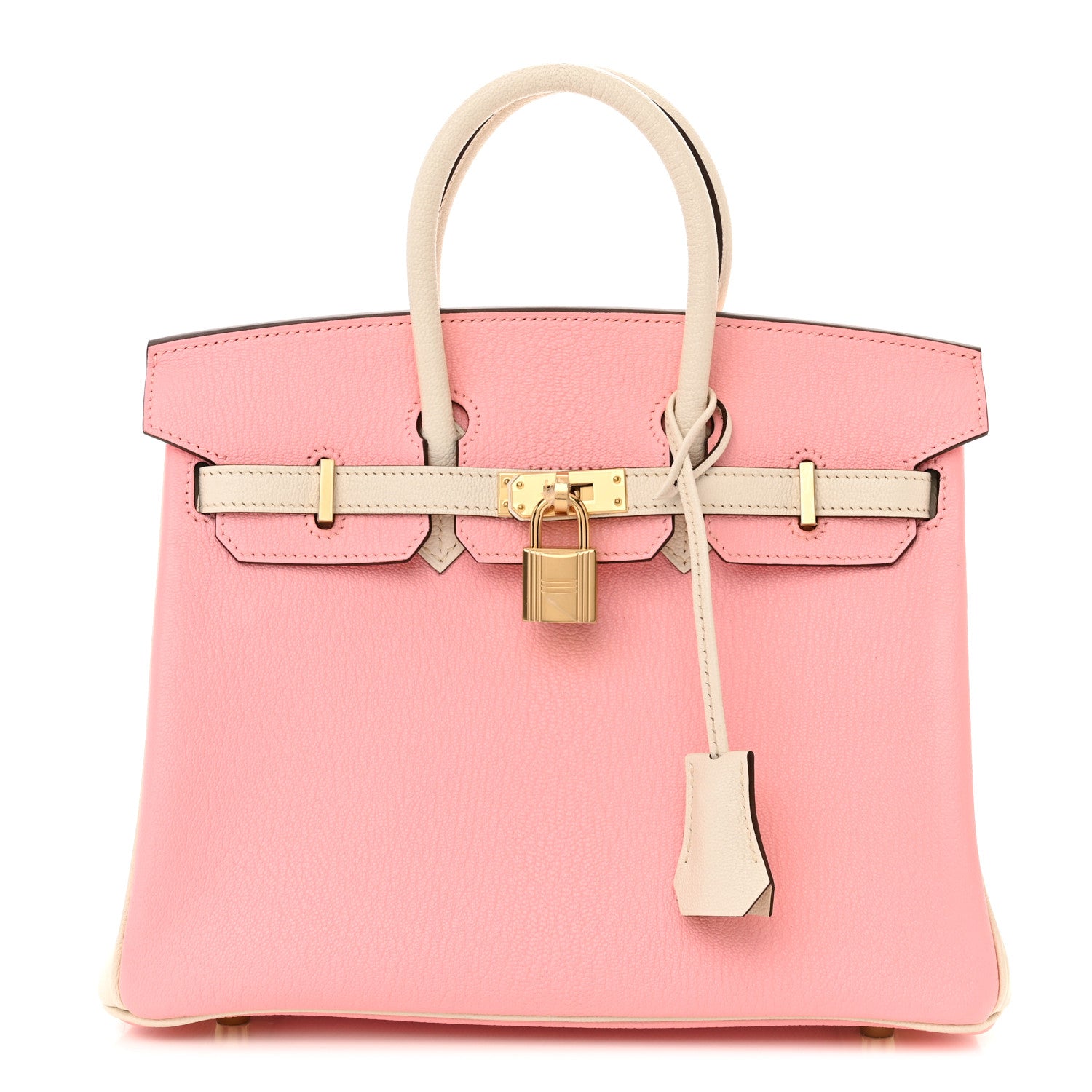 Hermes Chevre Mysore Horseshoe Birkin 25 Rose Sakura Nata 1 of 11