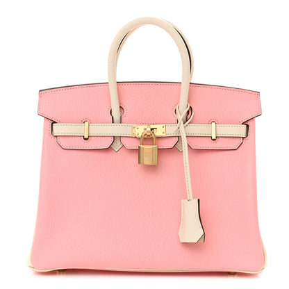 Hermes Chevre Mysore Horseshoe Birkin 25 Rose Sakura Nata 1 of 11