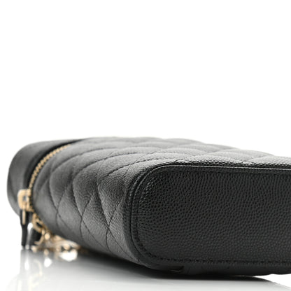 Chanel Caviar Quilted Phone Holder With Chain Black 8 of 10