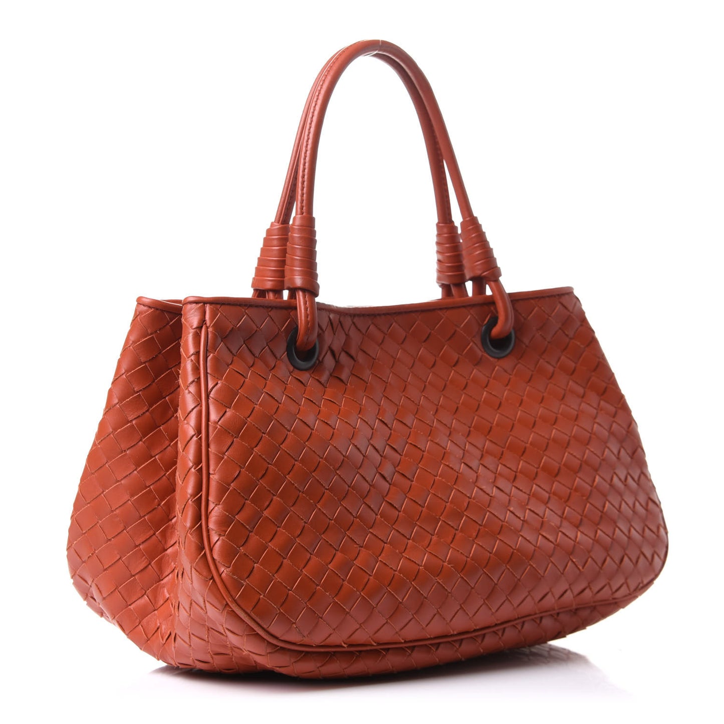 Nappa Intrecciato Woven Tote Terracota
