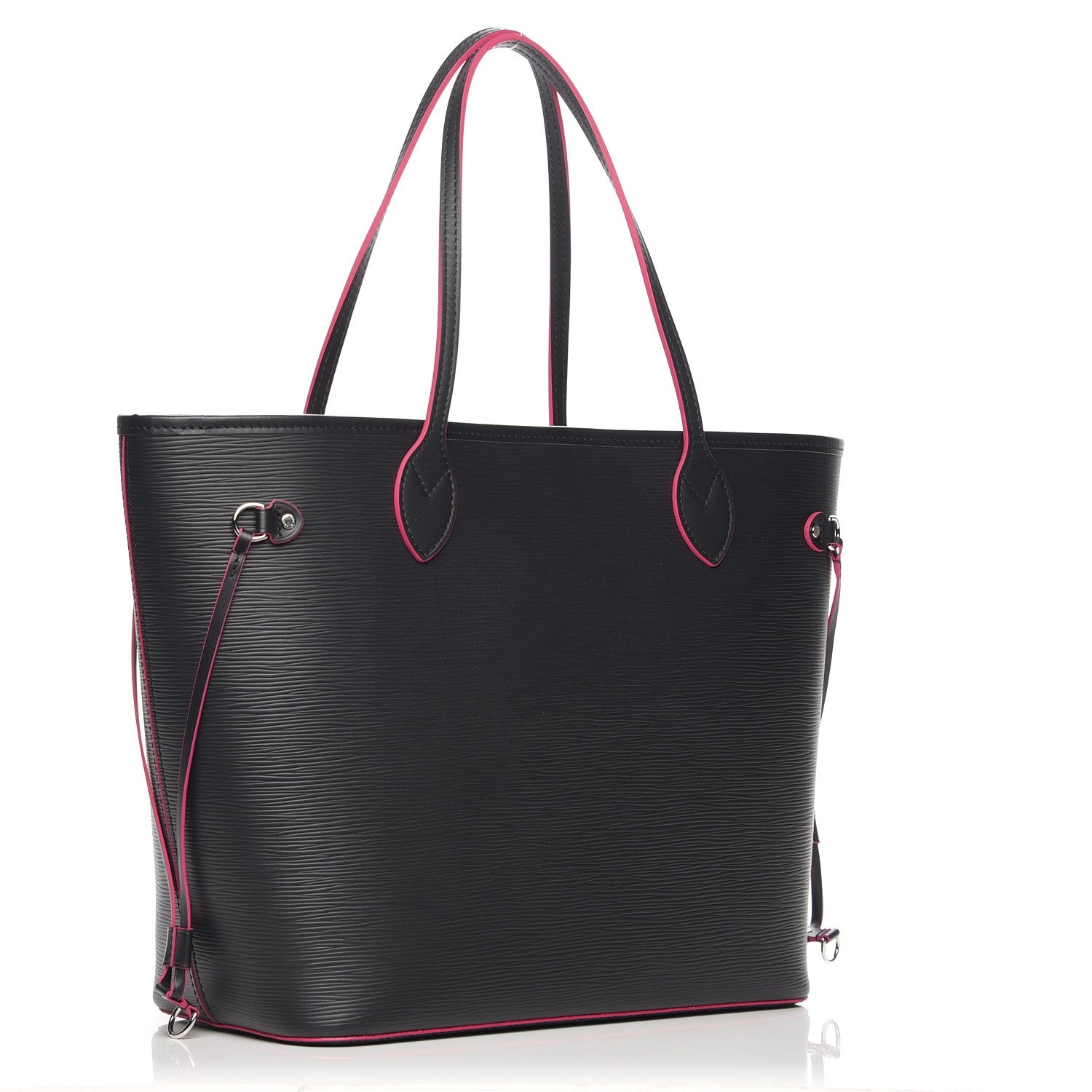 Louis Vuitton Epi Neverfull MM Black Hot Pink 4 of 8