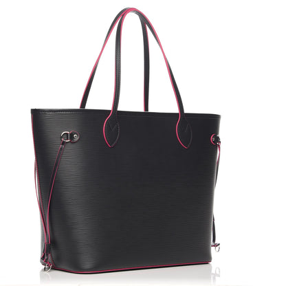 Louis Vuitton Epi Neverfull MM Black Hot Pink 4 of 8