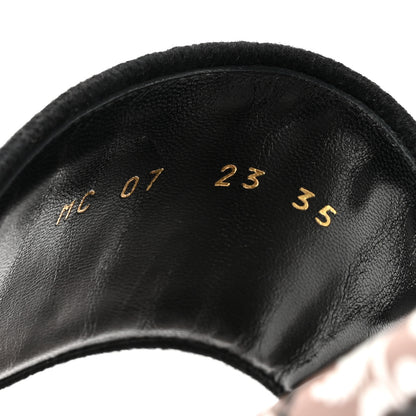 Christian Dior Canvas Bandana Embroidered Dway Flat Slide Sandals 35 Natural Marron 9 of 9