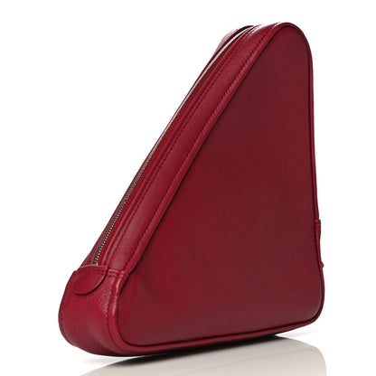 Balenciaga Shiny Day Calfskin M Triangle Pouch Rouge Grenat 3 of 13