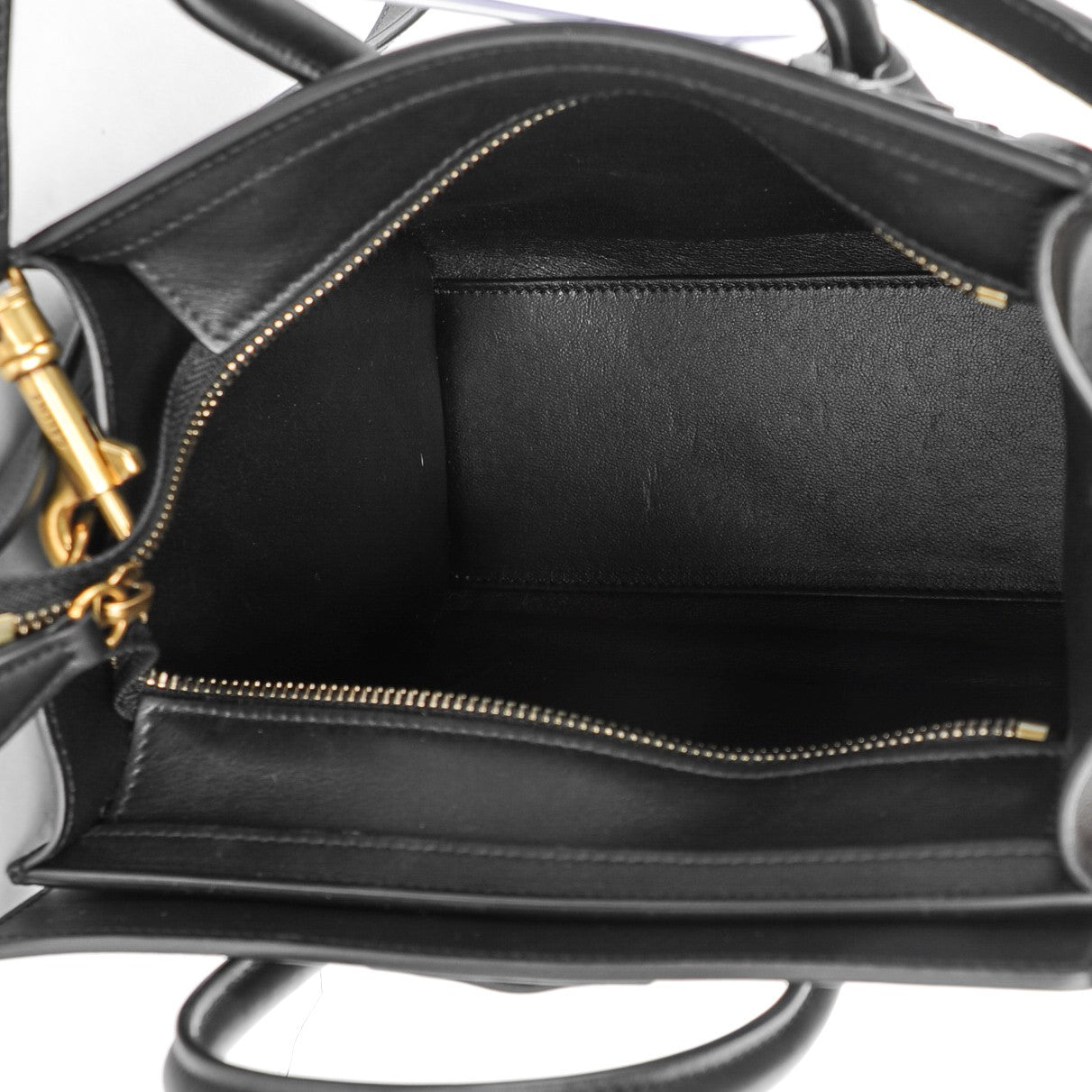 Celine Smooth Calfskin Nano Luggage Black 6 of 7