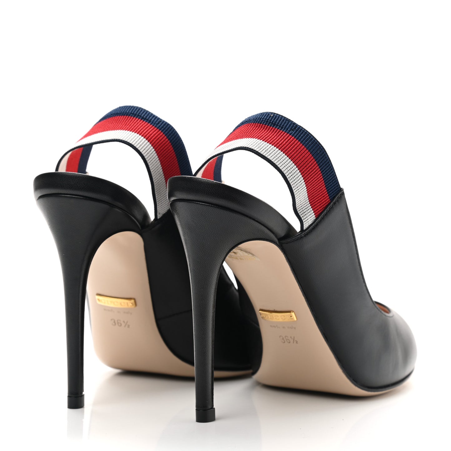 Malaga Kid Web Sylvie High Heel Slingback Pumps 36.5 Black