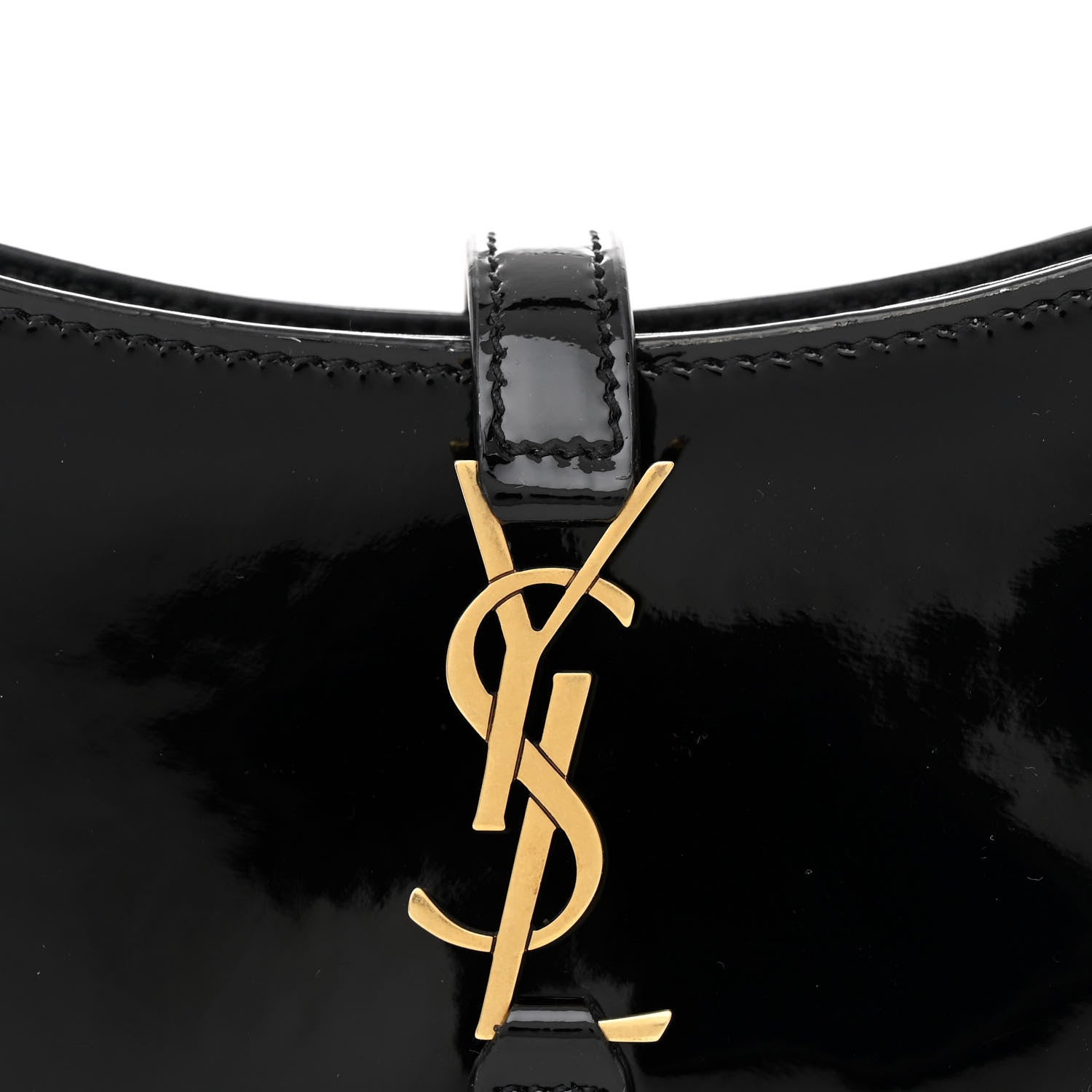 Saint Laurent Patent Calfskin Le 5 A 7 Mini Hobo Black 8 of 11
