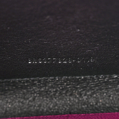 Saint Laurent Grain De Poudre Matelasse Chevron Monogram Chain Wallet Dark Grape 7 of 13