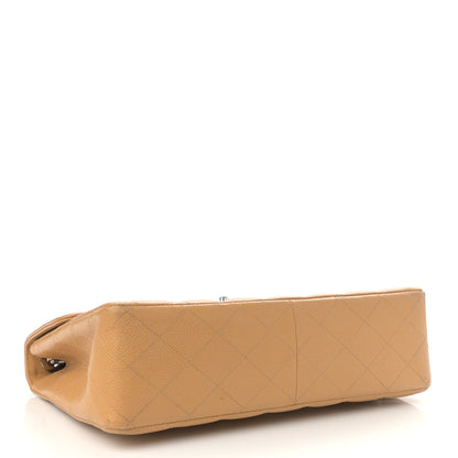 Chanel Caviar Quilted Jumbo Single Flap Beige 4 of 16