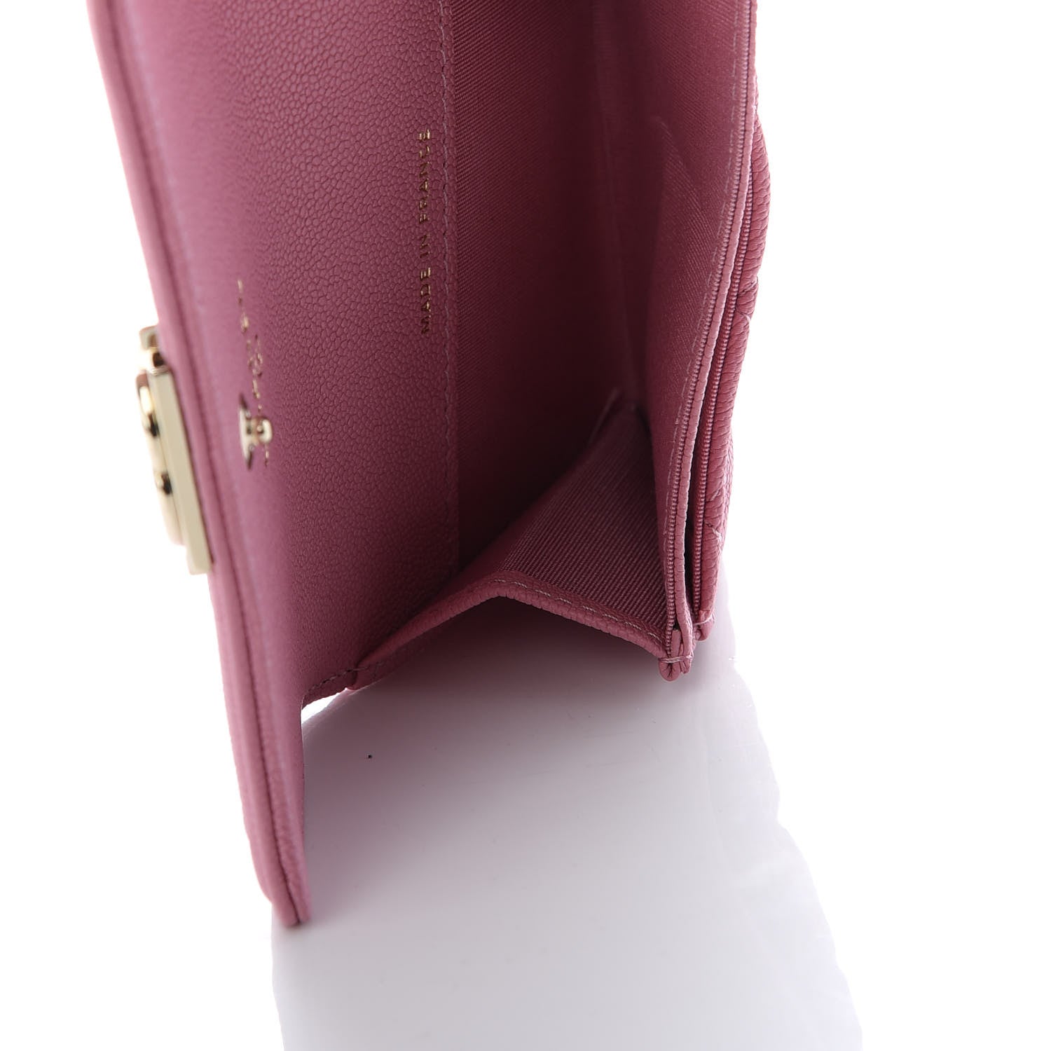 Chanel Caviar Quilted Boy Flap Card Holder Wallet Light Pink 5 of 9