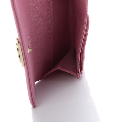 Chanel Caviar Quilted Boy Flap Card Holder Wallet Light Pink 5 of 9