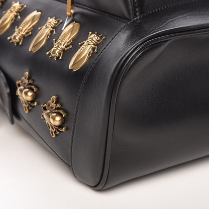 Gucci Calfskin Animal Studs Medium Day Backpack Black 8 of 9