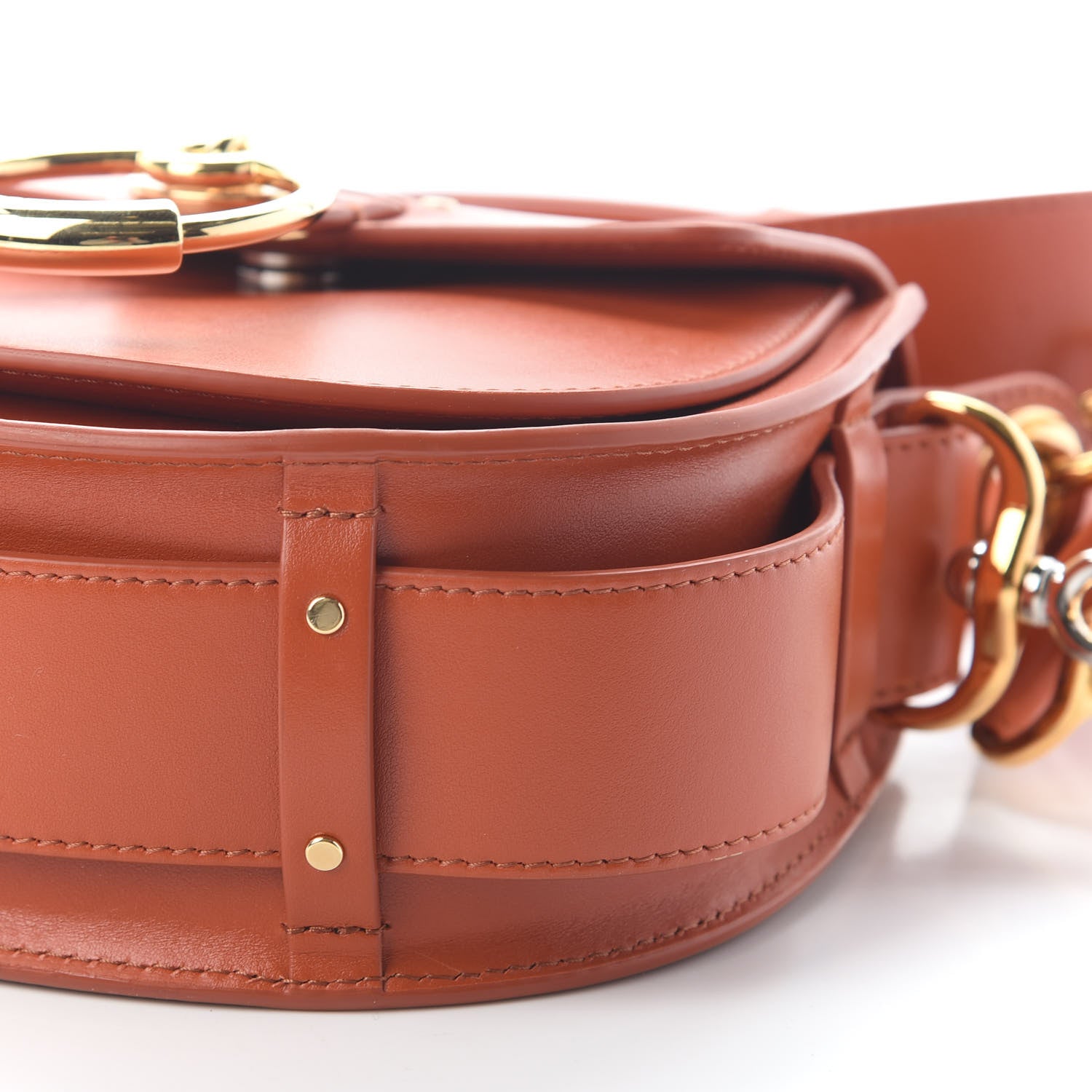 Chloe Calfskin Small Tess Bag Sepia Brown 5 of 7