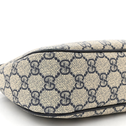 Gucci GG Supreme Monogram Textured Dollar Calfskin Web Small Ophidia GG Handbag Beige Blue 9 of 11