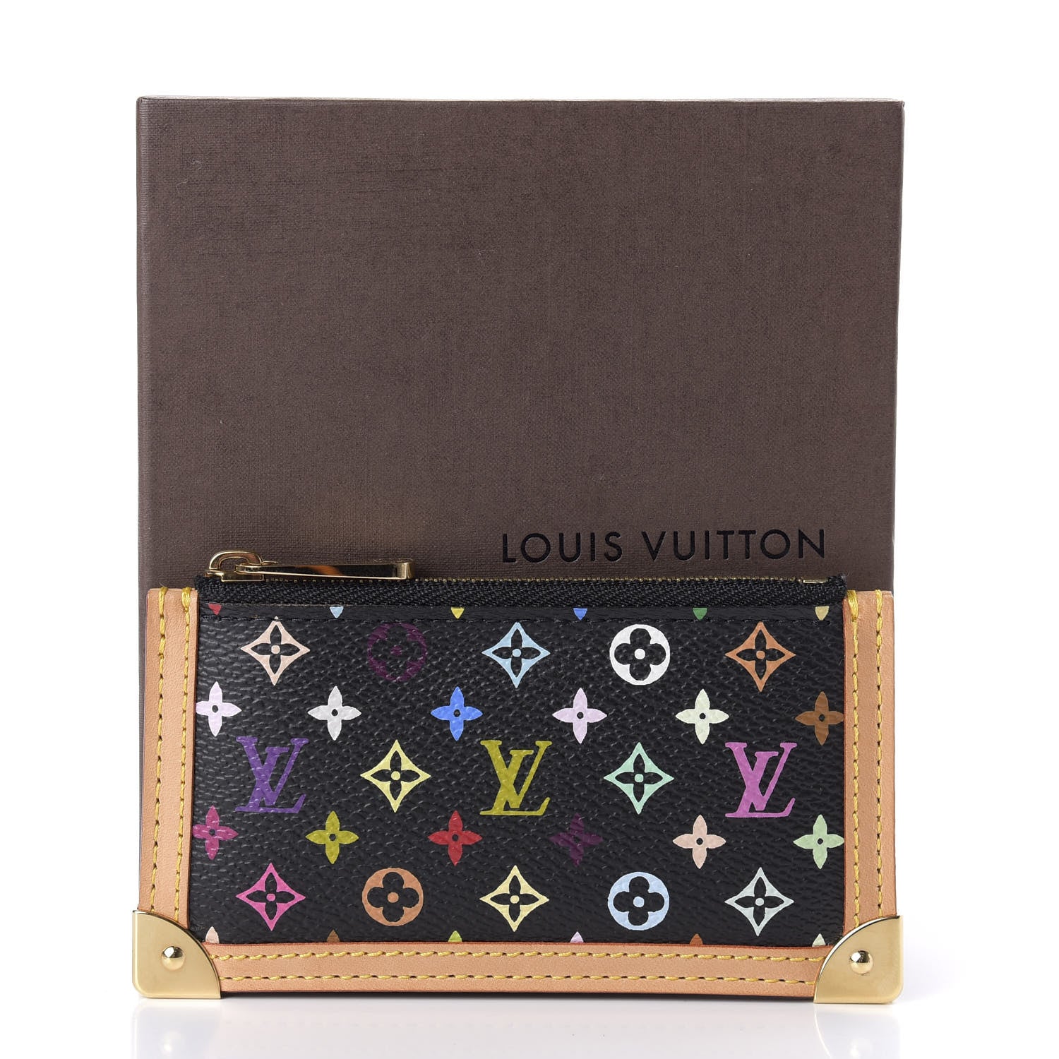 Louis Vuitton Monogram Multicolor Key Pouch Black 9 of 9