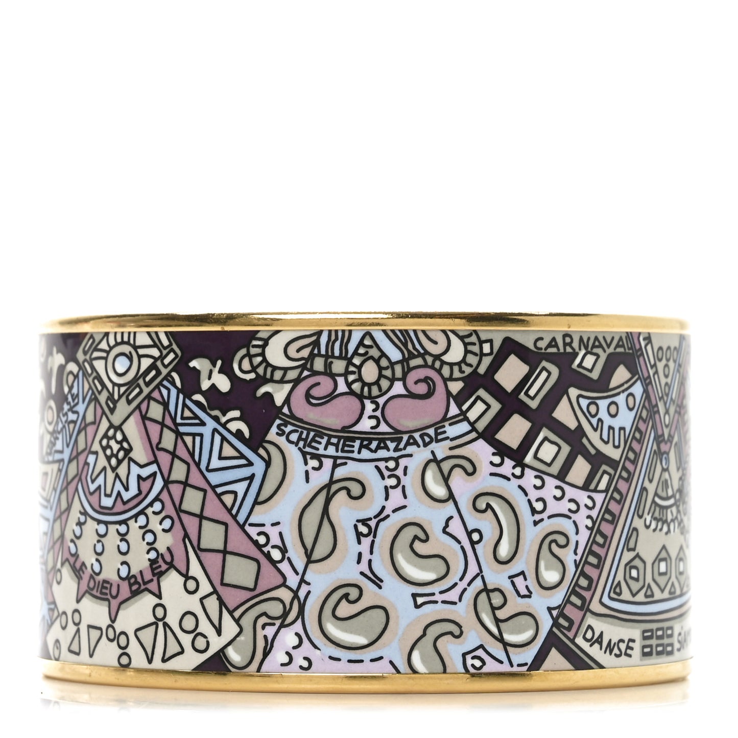 Enamel Printed Extra Wide Bracelet 65