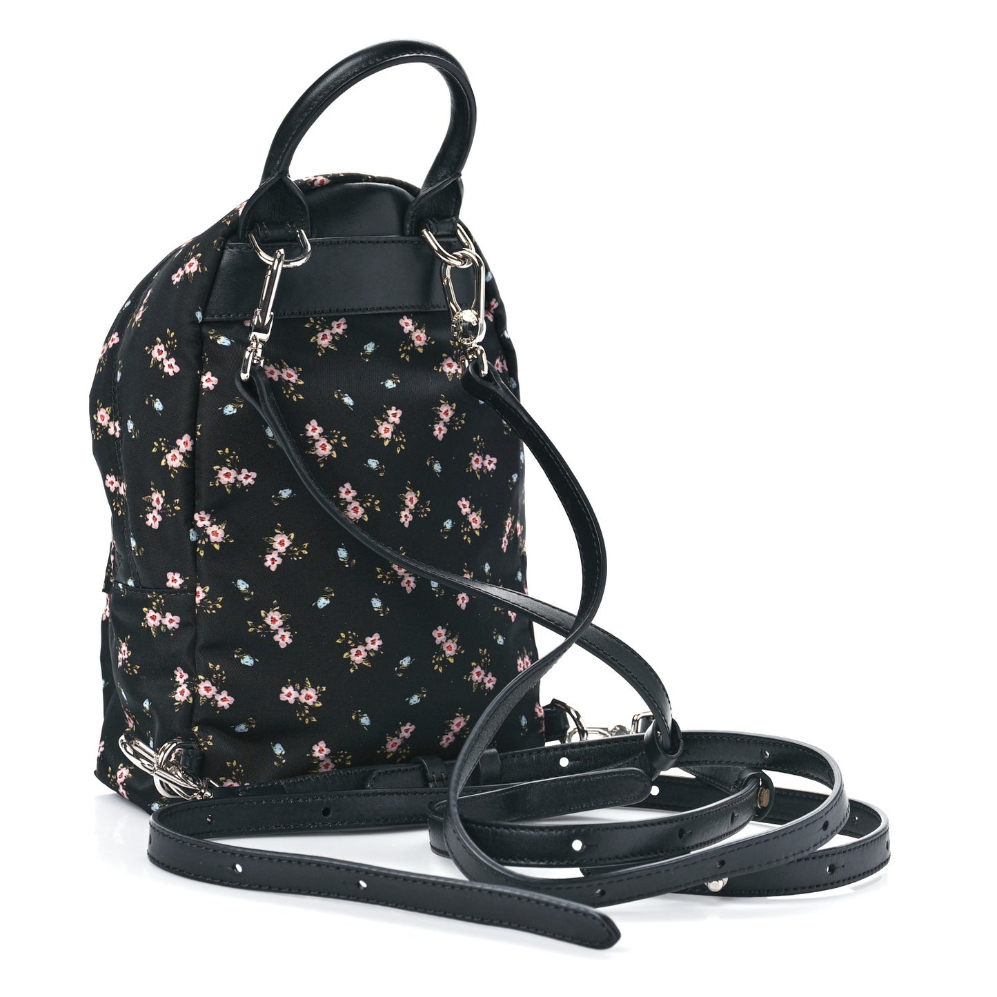Tech Twill Nylon Hibiscus Print Nano Backpack Multicolor