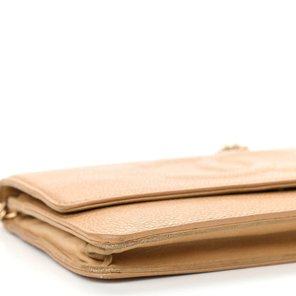 Chanel Caviar Timeless CC Wallet on Chain WOC Beige 10 of 21