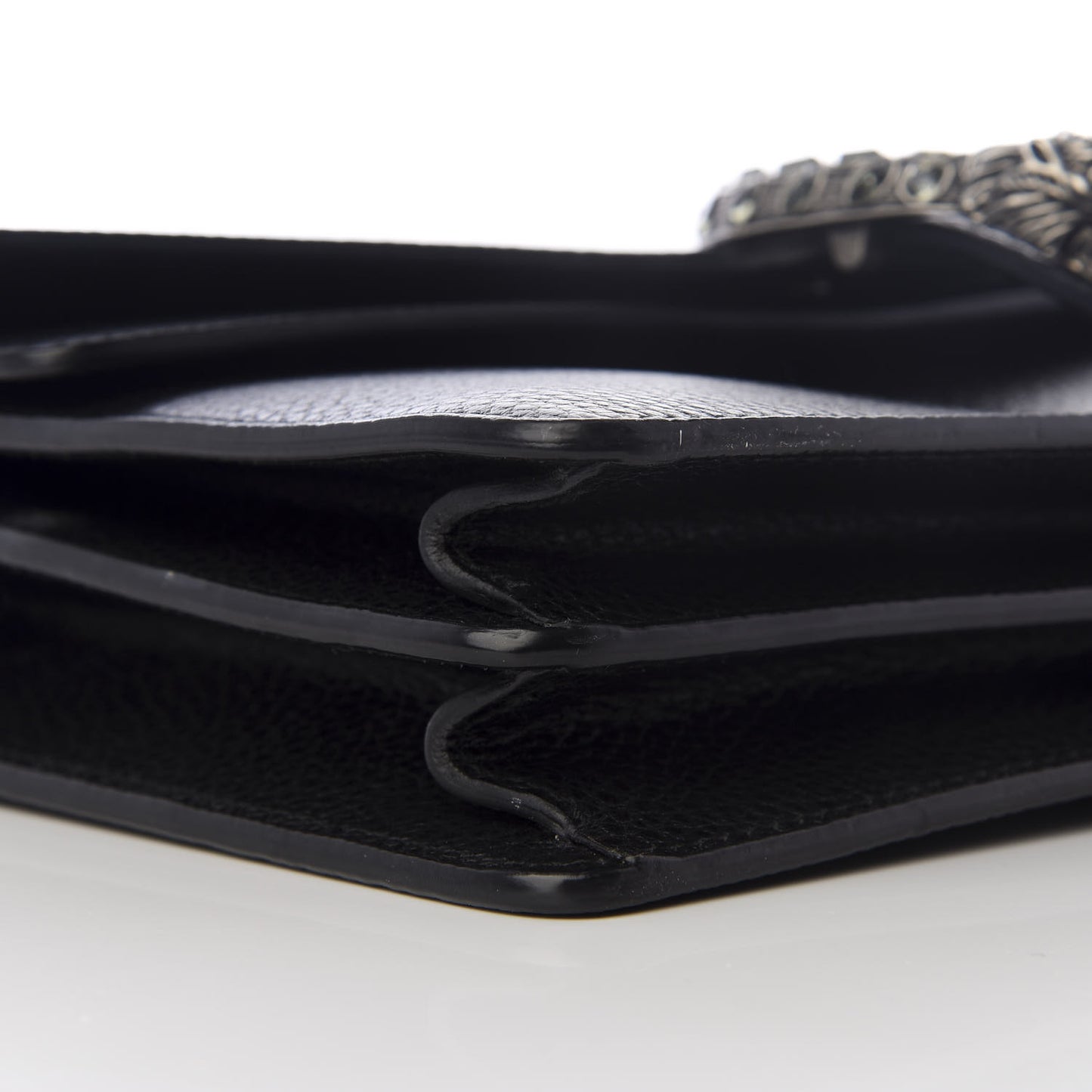 Pebbled Calfskin Small Dionysus Shoulder Bag Black