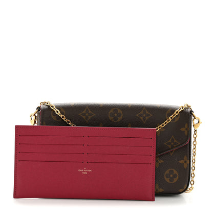 Louis Vuitton Monogram Pochette Felicie Chain Wallet Fuchsia 2 of 14