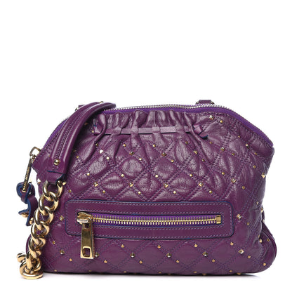 Marc Jacobs Calfskin Quilted Stardust Shoulder Bag Purple 1 of 18