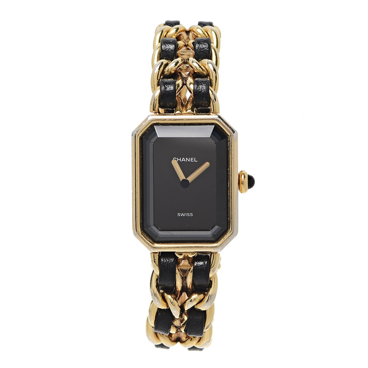 Chanel Stainless Steel Lambskin 20mm Chain Premiere Quartz Watch Gold M 1 of 6