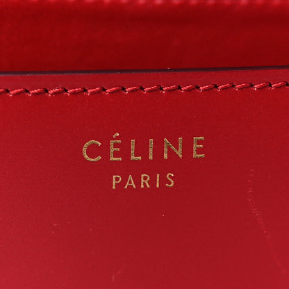 Celine Box Calfskin Medium Classic Box Flap Bag Red 6 of 10