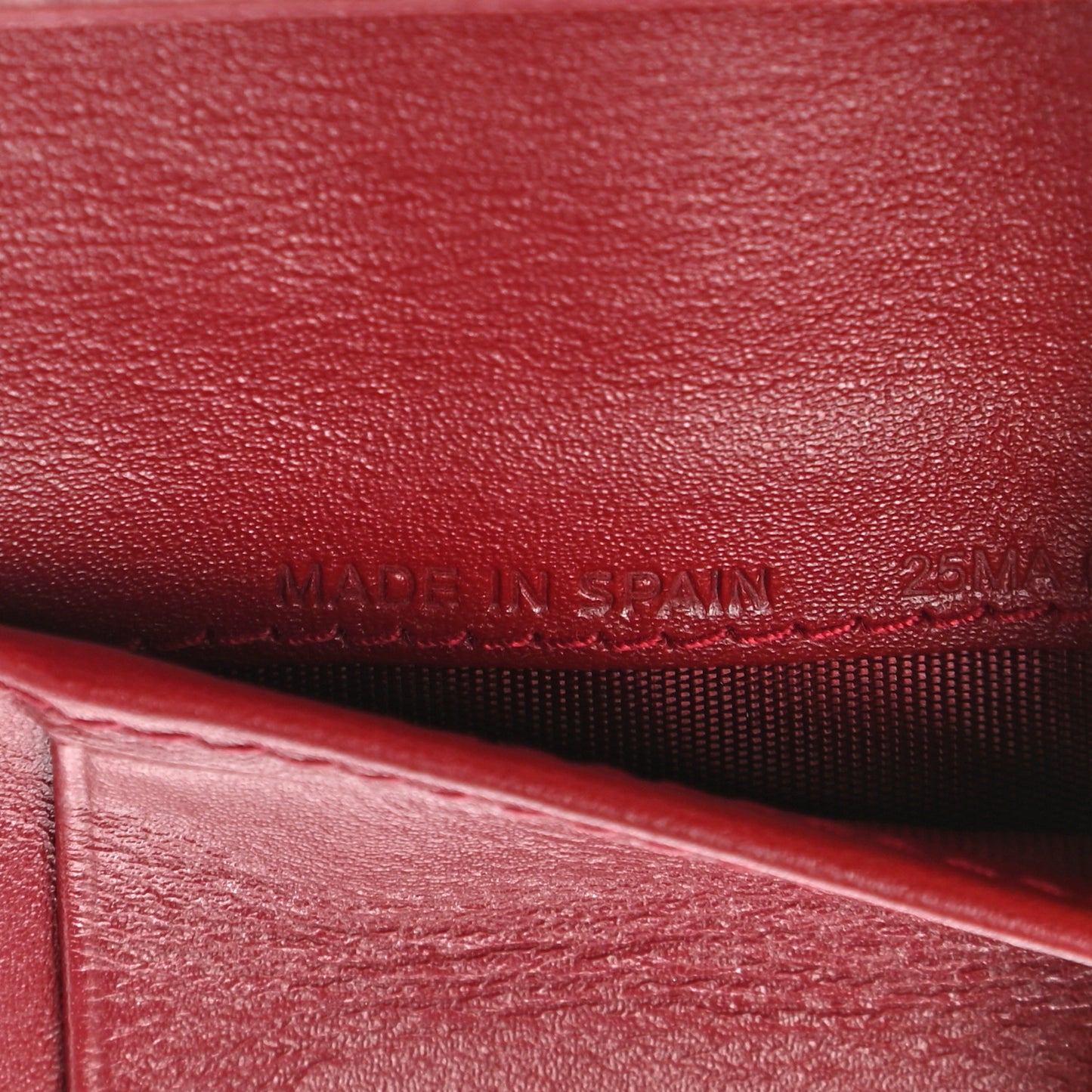 Patent Cannage Small Lady Dior Flap Card Holder Scarlet