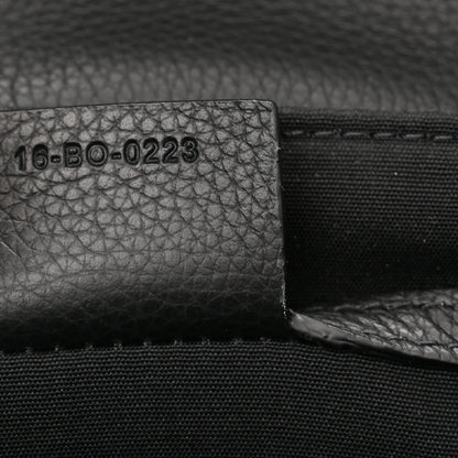 Christian Dior Grained Calfskin Oblique Saddle Pouch Black 7 of 11